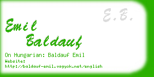 emil baldauf business card